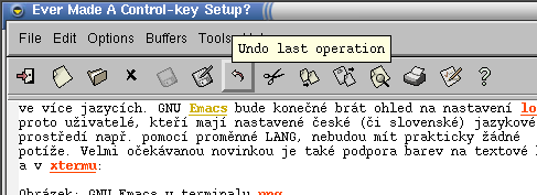 GNU Emacs a tooltipy