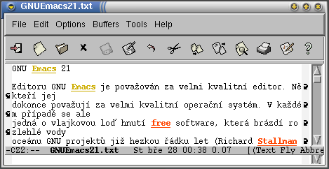 GNU Emacs a dlouh dky